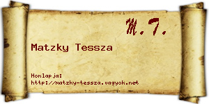 Matzky Tessza névjegykártya